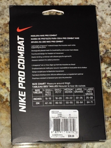 NMS34 023 NIKE Pro Combat Thigh Sleeve / Бандаж на бедро