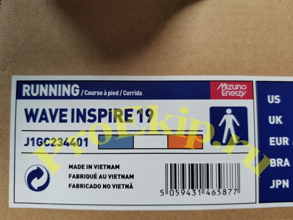 J1GC2344 01 MIZUNO Wave Inspire 19 / Кроссовки J1GC2344 01 MIZUNO Wave Inspire 19 / Кроссовки