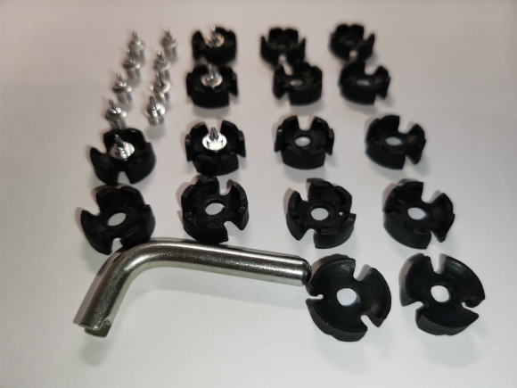 Комплект силуминовых шипов (7мм*12шт) с подкладками (16 шт)