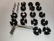 Комплект силуминовых шипов (7мм*12шт) с подкладками (16 шт)