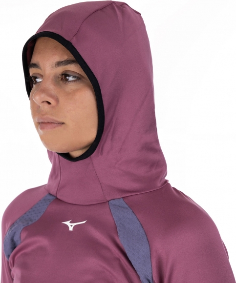 J2GCA706 64 MIZUNO Warmalite Hooded LS (W) / Рубашка беговая